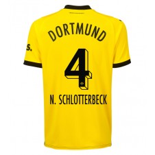 Borussia Dortmund Nico Schlotterbeck #4 Hjemmedrakt 2023-24 Kortermet